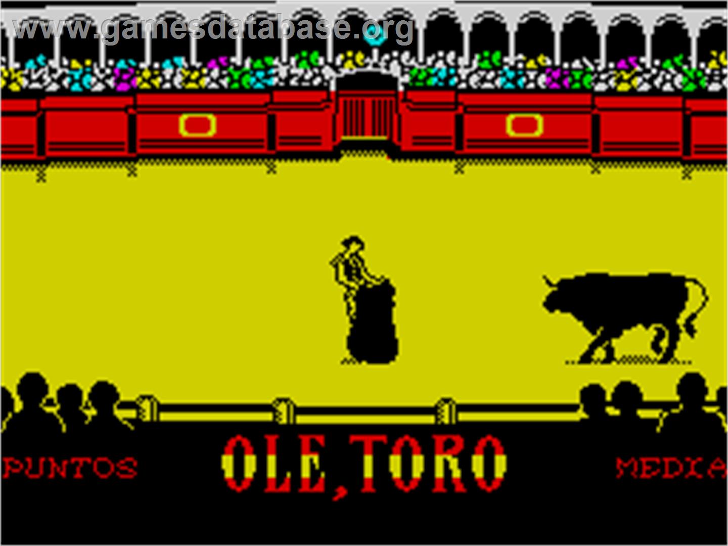 Olé, Toro - Sinclair ZX Spectrum - Artwork - In Game