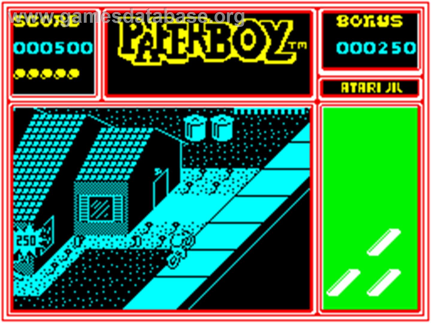 Paperboy - Sinclair ZX Spectrum - Artwork - In Game
