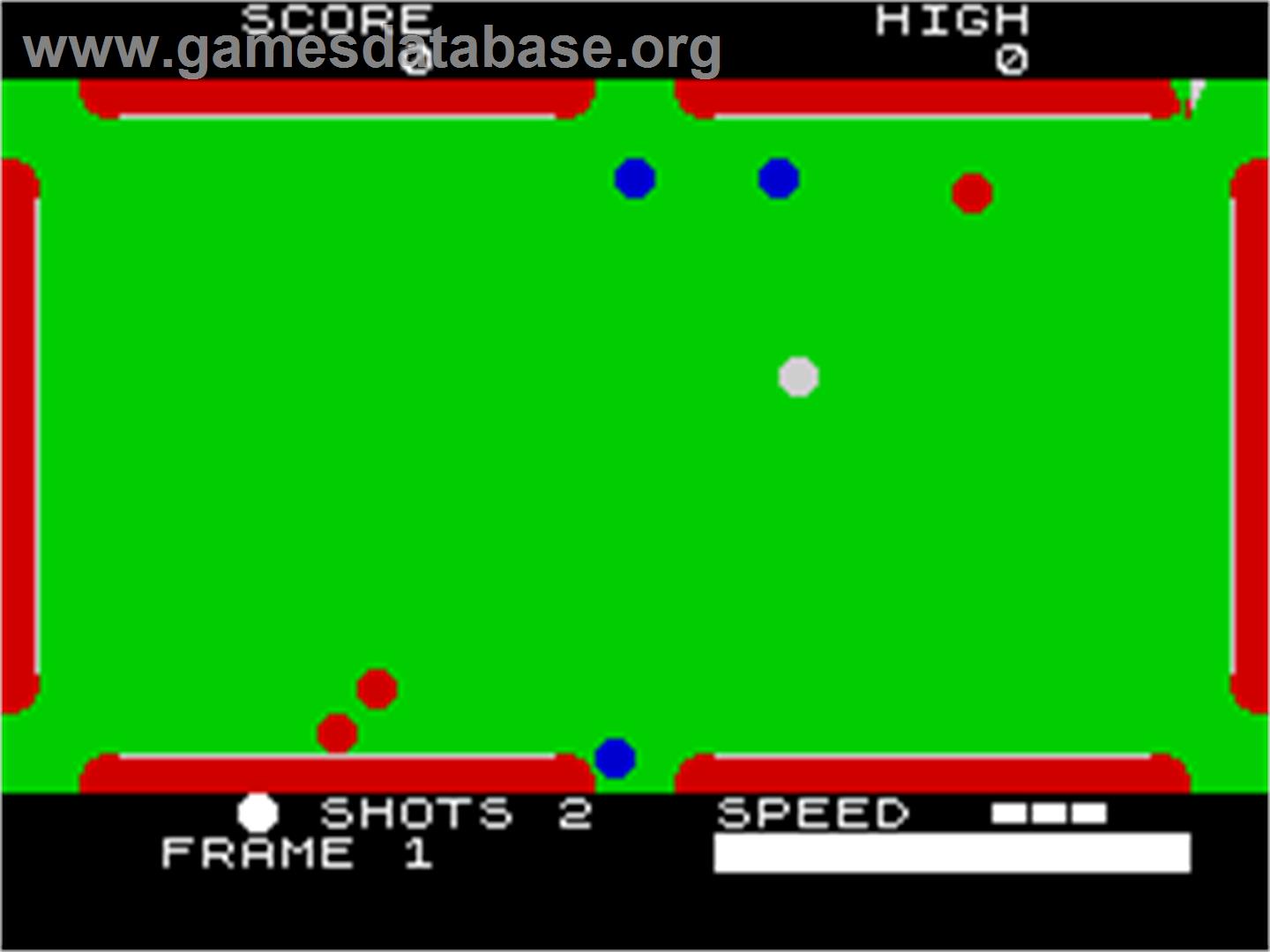 Pool - Sinclair ZX Spectrum - Artwork - In Game