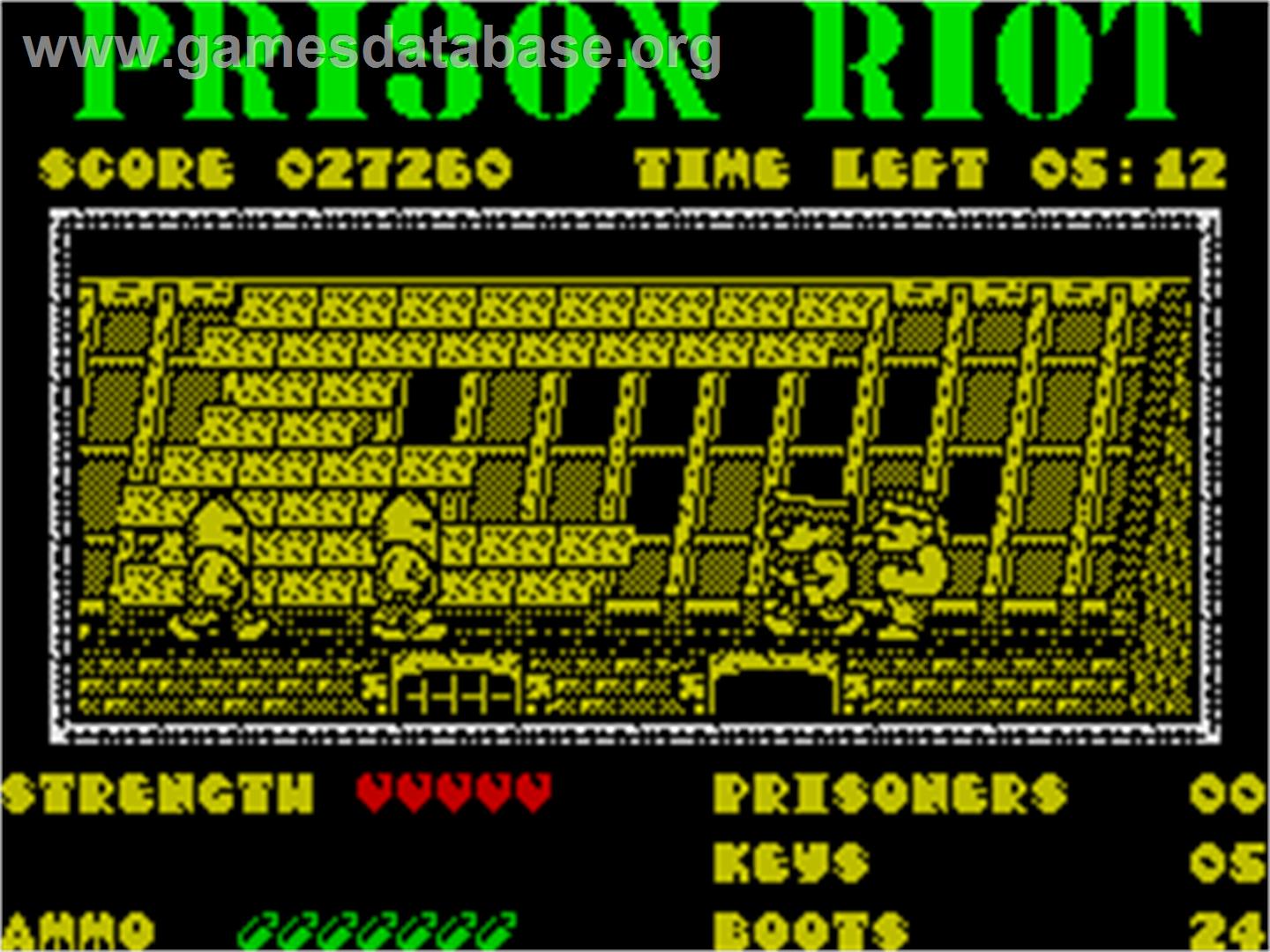 Prison Riot - Sinclair ZX Spectrum - Artwork - In Game