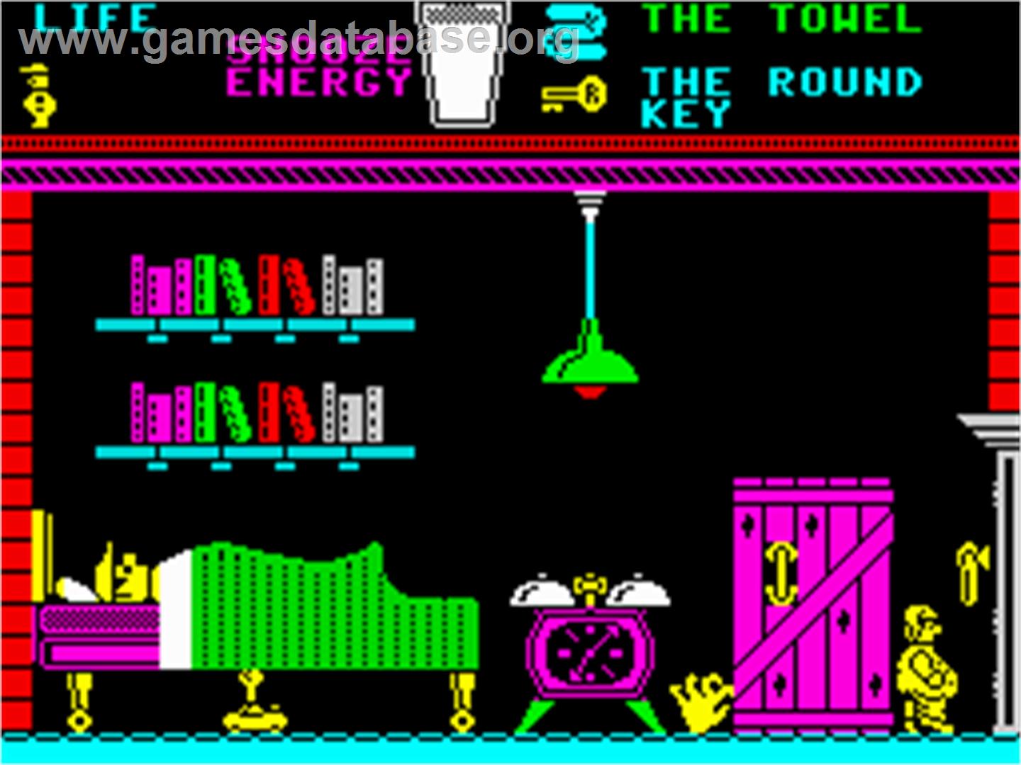 Pyjamarama - Sinclair ZX Spectrum - Artwork - In Game
