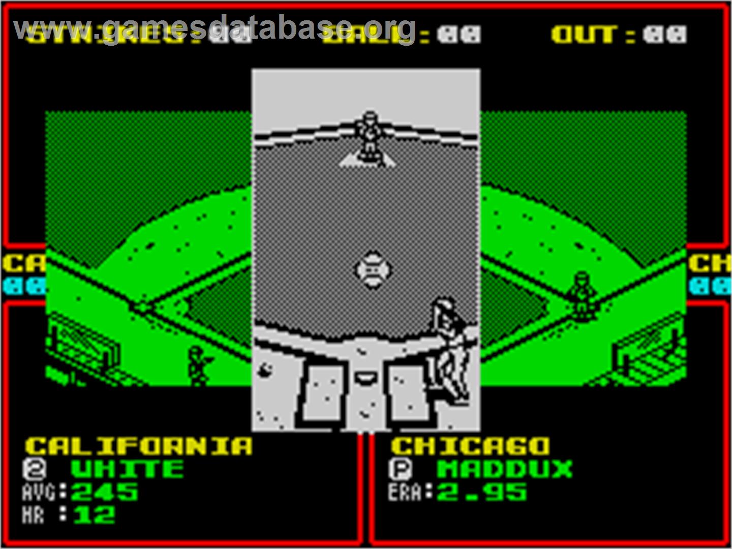 R.B.I. Baseball 2 - Sinclair ZX Spectrum - Artwork - In Game