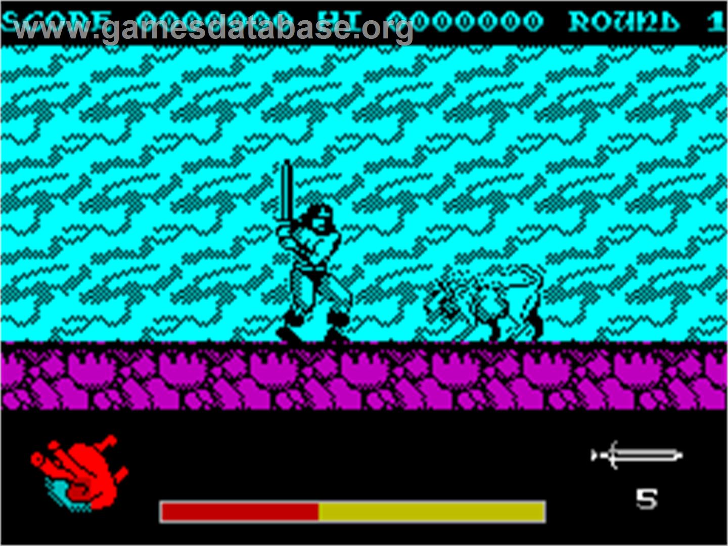 Rastan - Sinclair ZX Spectrum - Artwork - In Game