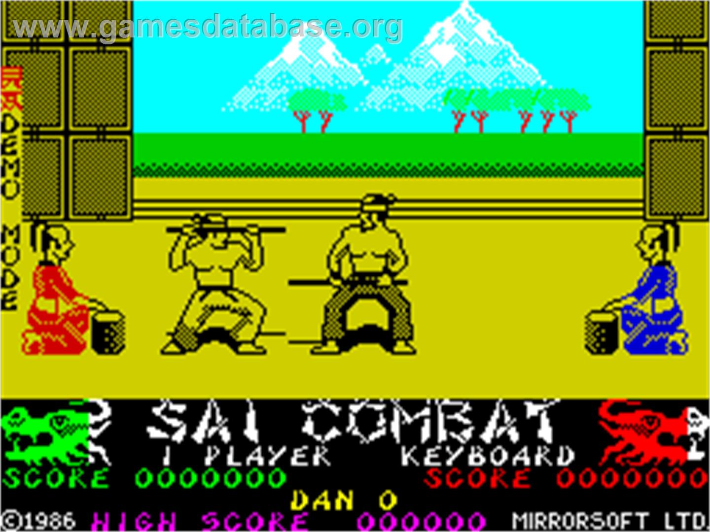 Sai Combat - Sinclair ZX Spectrum - Artwork - In Game