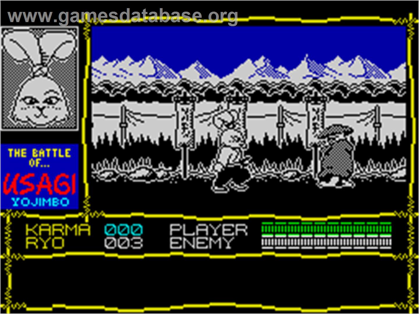 Samurai Warrior: The Battles of Usagi Yojimbo - Sinclair ZX Spectrum - Artwork - In Game