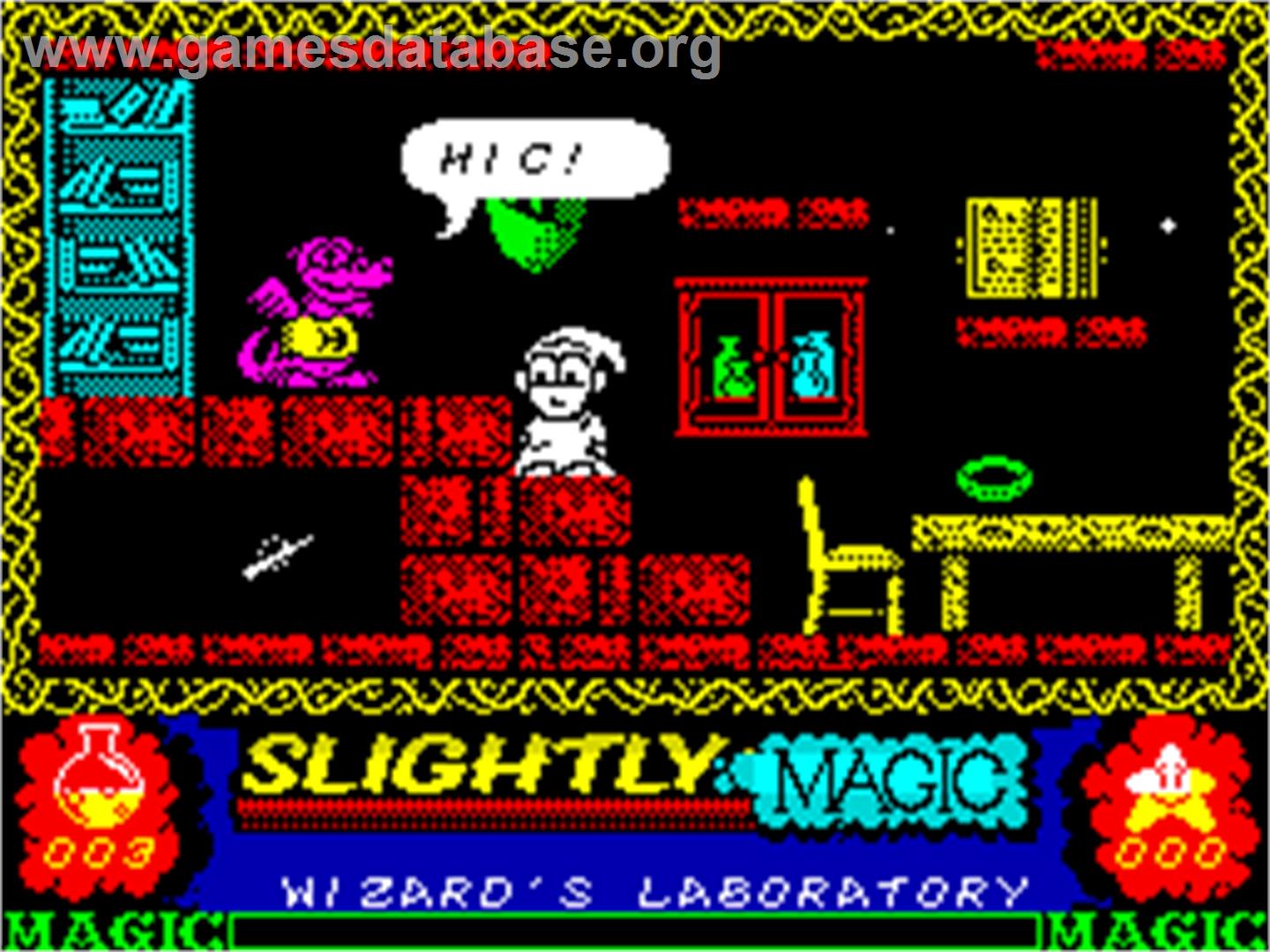 Slightly Magic - Sinclair ZX Spectrum - Artwork - In Game