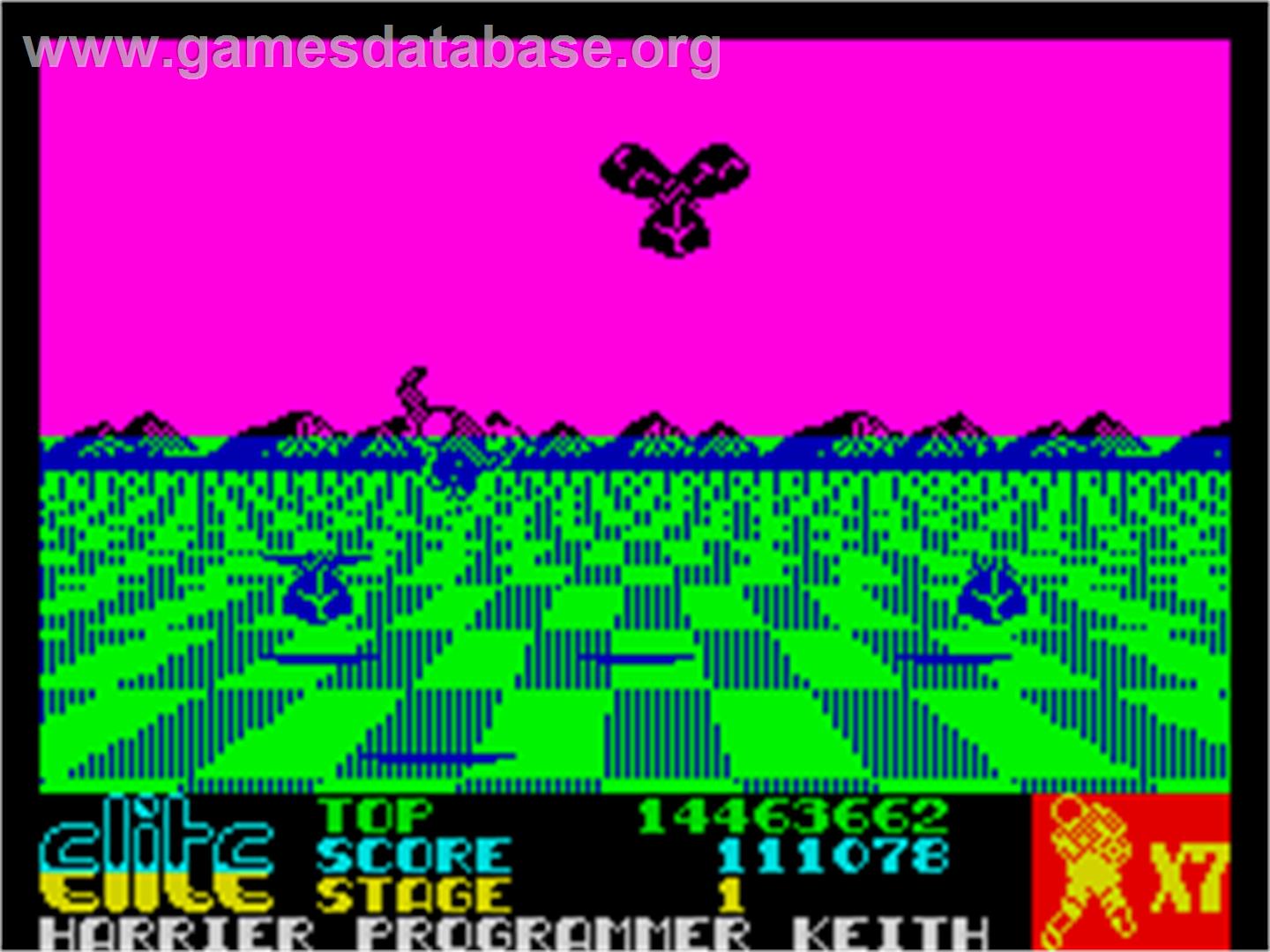 Space Harrier - Sinclair ZX Spectrum - Artwork - In Game