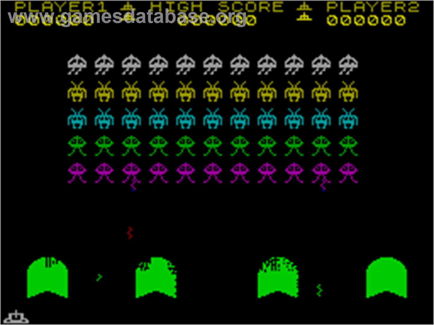 Spectral Invaders - Sinclair ZX Spectrum - Artwork - In Game