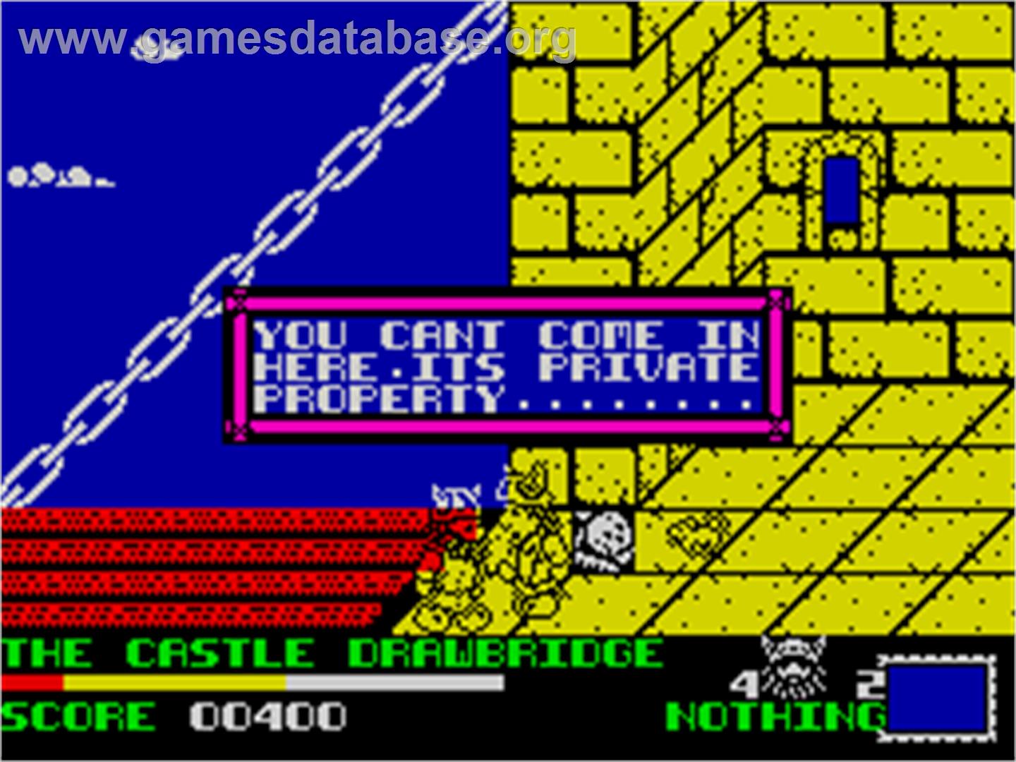 Spike in Transilvania - Sinclair ZX Spectrum - Artwork - In Game
