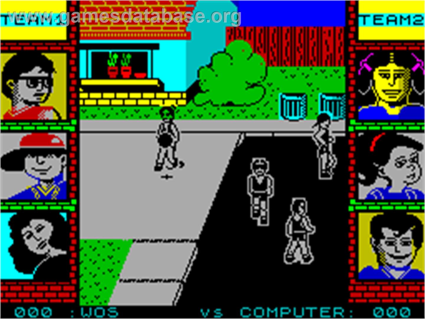 Street Sports Basketball - Sinclair ZX Spectrum - Artwork - In Game