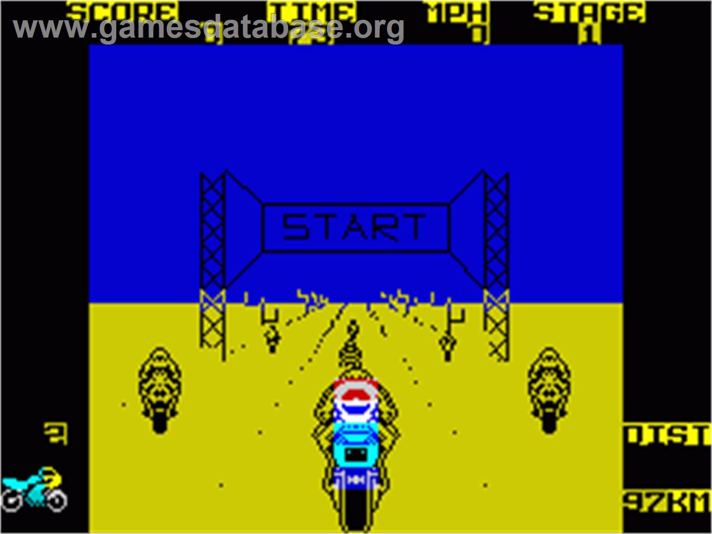Super Bike TransAm - Sinclair ZX Spectrum - Artwork - In Game