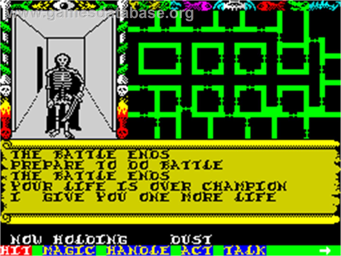 Swords & Sorcery - Sinclair ZX Spectrum - Artwork - In Game