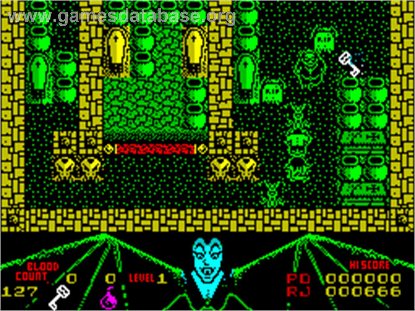 The Astonishing Adventures of Mr. Weems and the She Vampires - Sinclair ZX Spectrum - Artwork - In Game