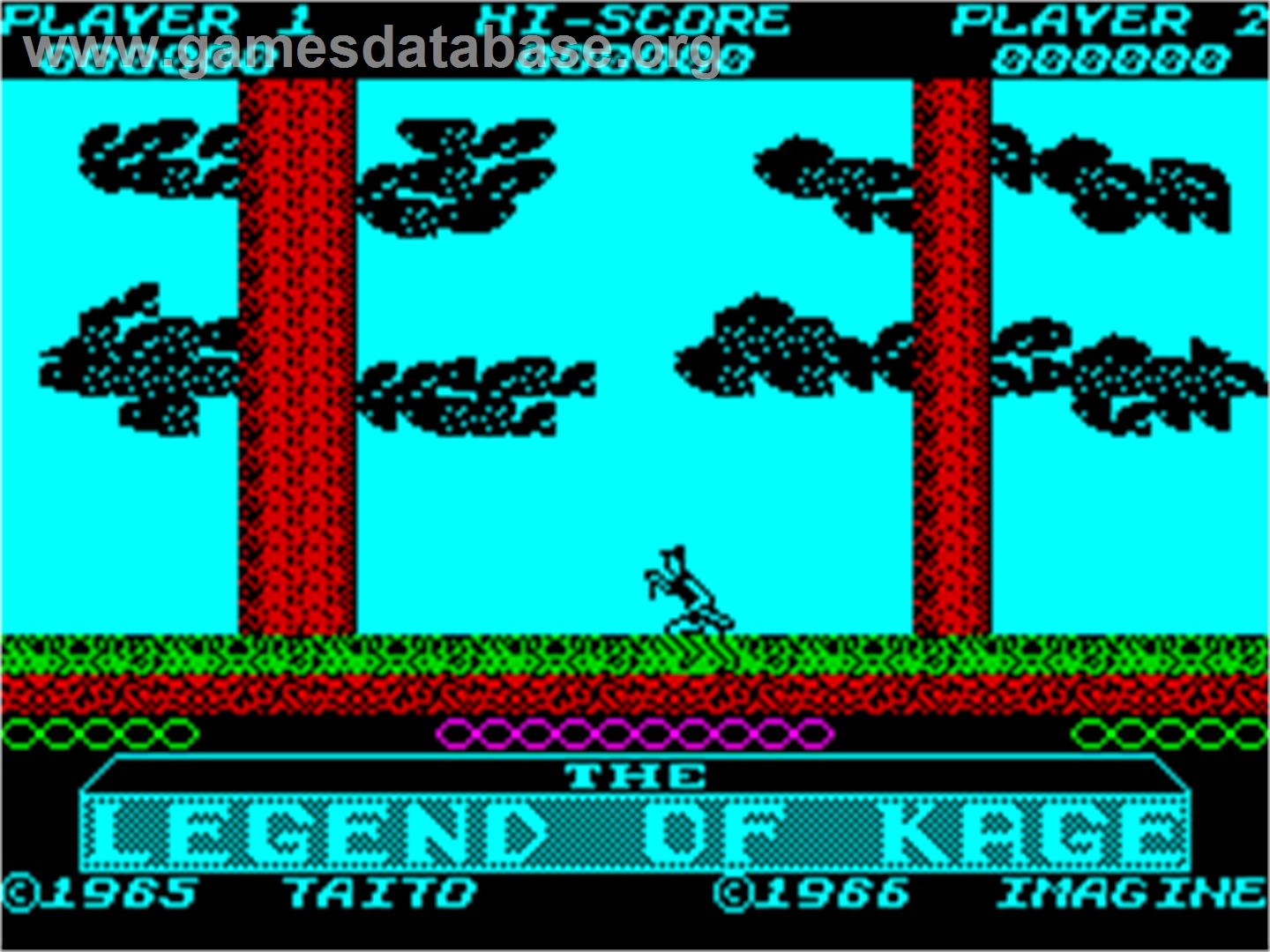 The Legend of Kage - Sinclair ZX Spectrum - Artwork - In Game