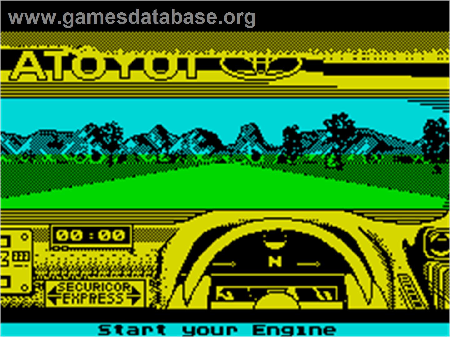 Toyota Celica GT Rally - Sinclair ZX Spectrum - Artwork - In Game