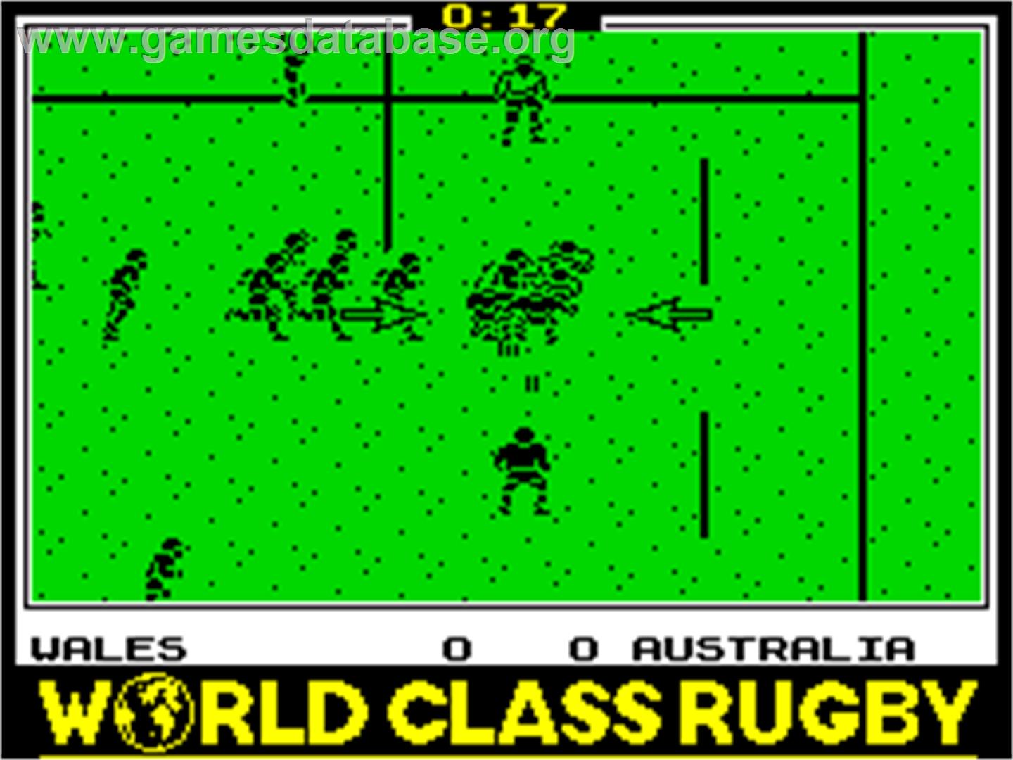 World Class Rugby - Sinclair ZX Spectrum - Artwork - In Game