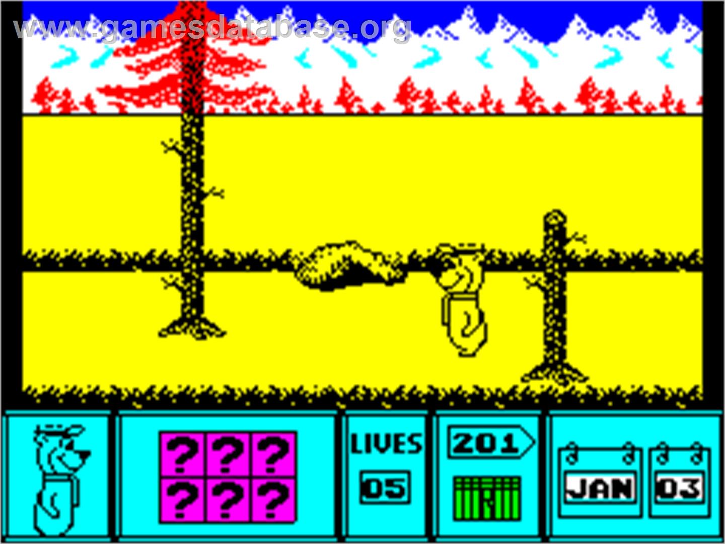 Yogi Bear - Sinclair ZX Spectrum - Artwork - In Game
