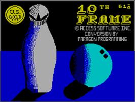 Title screen of 10th Frame on the Sinclair ZX Spectrum.
