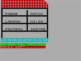 Title screen of 13 Rue del Percebe on the Sinclair ZX Spectrum.