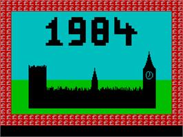 Title screen of 1984: The Game of Government Management on the Sinclair ZX Spectrum.