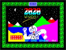 Title screen of 2020 Vision on the Sinclair ZX Spectrum.