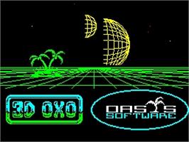 Title screen of 3D OXXO on the Sinclair ZX Spectrum.