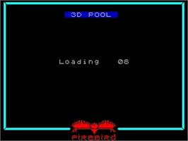 Title screen of 3D Pool on the Sinclair ZX Spectrum.