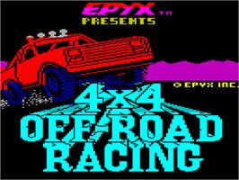 Title screen of 4x4 Off-Road Racing on the Sinclair ZX Spectrum.
