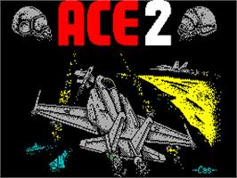 Title screen of ACE 2: The Ultimate Head to Head Conflict on the Sinclair ZX Spectrum.