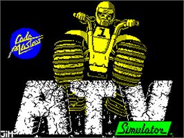 Title screen of ATV Simulator on the Sinclair ZX Spectrum.