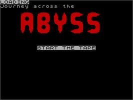 Title screen of Abyss on the Sinclair ZX Spectrum.