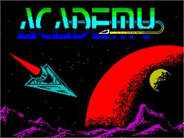 Title screen of Academy: Tau Ceti II on the Sinclair ZX Spectrum.
