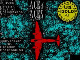 Title screen of Ace of Aces on the Sinclair ZX Spectrum.