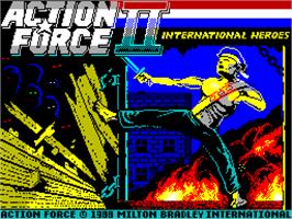 Title screen of Action Force 2 on the Sinclair ZX Spectrum.