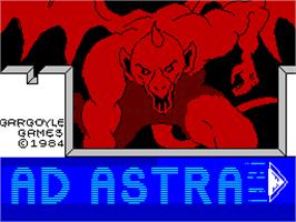 Title screen of Ad Astra on the Sinclair ZX Spectrum.