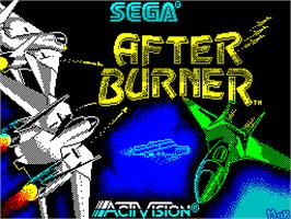 Title screen of After Burner on the Sinclair ZX Spectrum.