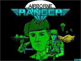 Title screen of Airborne Ranger on the Sinclair ZX Spectrum.