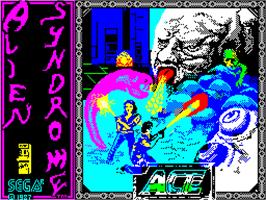Title screen of Alien Syndrome on the Sinclair ZX Spectrum.