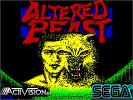 Title screen of Altered Beast on the Sinclair ZX Spectrum.