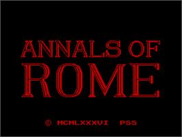 Title screen of Annals of Rome on the Sinclair ZX Spectrum.