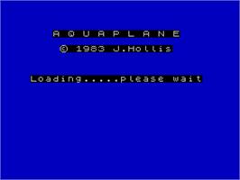Title screen of Aquaplane on the Sinclair ZX Spectrum.