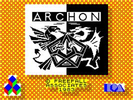 Title screen of Archon II: Adept on the Sinclair ZX Spectrum.