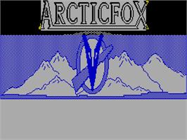 Title screen of Arcticfox on the Sinclair ZX Spectrum.