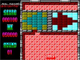 Title screen of Arkanoid 2: Revenge of Doh on the Sinclair ZX Spectrum.
