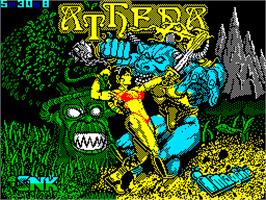 Title screen of Athena on the Sinclair ZX Spectrum.