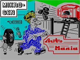 Title screen of Automania on the Sinclair ZX Spectrum.
