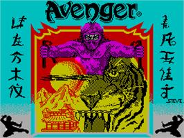 Title screen of Avenger on the Sinclair ZX Spectrum.