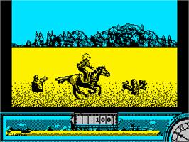 Title screen of Back to the Future Part III on the Sinclair ZX Spectrum.