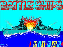 Title screen of Battleship on the Sinclair ZX Spectrum.
