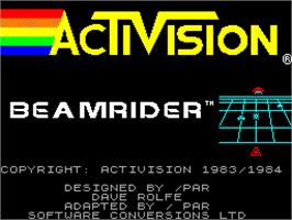 Title screen of Beamrider on the Sinclair ZX Spectrum.